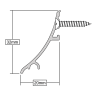 Stormguard Rain Deflector Mill Finish Aluminium 838mm x 32mm