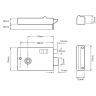 Union 1209 Lever Rim Latch 76mm Black