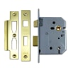 Union 2226 3 Lever Bathroom Mortice Lock 77mm Polished Brass