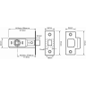 Union 2648 Mortice Tubular Latch 64mm Polished Brass