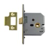 Union 2677 3 Lever Horizontal Mortice Latch 77mm Polished Brass