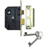 Union 2295 2 Lever Mortice Sash Lock 63mm Polished Brass