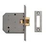 Union 2426 3 Lever Bathroom Sliding Door Lock 77mm Satin Chrome