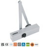 Briton 2003V Adjustable Overhead Door Closer Size 1-4 Silver