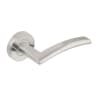Jigtech Sabre Fire Rated Lever on Rose - Satin Chrome Plate