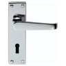 Carlisle Brass Victorian Lever on Lock Backplate Polished Chrome