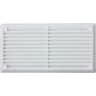 MAP Louvred Vent with Fixed Flyscreen - White Plastic - 6x3