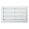 MAP Louvred Vent with Fixed Flyscreen - White Plastic - 9x6
