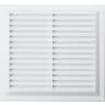 MAP Louvred Vent with Fixed Flyscreen - White Plastic - 9x9