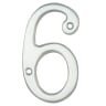 Carlisle Brass Numeral '6' Face Fix Number 76mm Satin Chrome