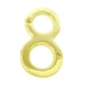 Carlisle Brass Numeral 8 Face Fix Number 75 x 42 x 4mm Polished Brass