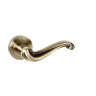 Old English Colchester Lever on Round Rose Antique Brass