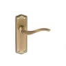Old English Warwick Latch Lever on Backplate Matt Antique Brass