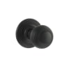 Old English Ripon Solid Brass Reeded Mortice Knob on Concealed Fix Rose Matt Black