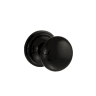 Old English Harrogate Solid Brass Mushroom Mortice Knob on Concealed Fix Rose Black Nickel
