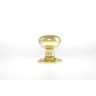 Old English Harrogate Solid Brass Mushroom Mortice Knob on Concealed Fix Rose Polished Brass