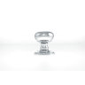 Old English Harrogate Solid Brass Mushroom Mortice Knob on Concealed Fix Rose Polished Chrome