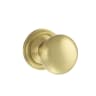 Old English Harrogate Solid Brass Mushroom Mortice Knob on Concealed Fix Rose Satin Brass