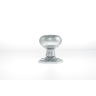 Old English Harrogate Solid Brass Mushroom Mortice Knob on Concealed Fix Rose Satin Chrome