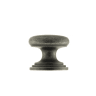 Old English Lincoln Solid Brass Victorian Cabinet Knob on Concealed Fix 32mm Distressed Silver