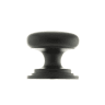 Old English Lincoln Solid Brass Victorian Cabinet Knob on Concealed Fix 38mm Matt Black