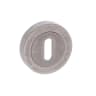 Old English Key Escutcheon Distressed Silver
