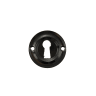 Old English Solid Brass Open Key Hole Escutcheon Black Nickel