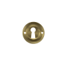 Old English Solid Brass Open Key Hole Escutcheon Satin Brass