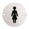 Eurospec Signage Female Symbol Satin Stainless Steel