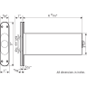 Perkomatic Hydraulic Concealed Door Closer 170 x 22 x 60mm