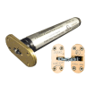 Perko Concealed Door Closer Radius Plate Polished Brass