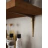 Rothley London Pattern Shelf Bracket 250 x 200mm Antique Brass