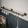 Utensil Rail 19mm x 600mm Antique Brass
