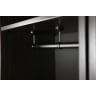 Rothley Baroque 25mm End Wardrobe Hanging Rail Bracket Matt Black