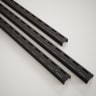 Rothley Twin Black Steel Slot Upright Shelving 1219 x 25 x 2mm