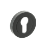 Status Euro Escutcheon on Round Rose Matt Black