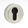 Status Euro Escutcheon on Round Rose Satin Chrome
