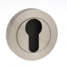 Status Euro Escutcheon on Round Rose Satin Nickel