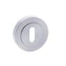 Status Key Escutcheon on Round Rose Satin Chrome