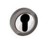 Status Euro Escutcheon on Round Rose Black Nickel/Polished Chrome