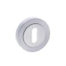 Status Key Escutcheon on Round Rose Satin Chrome/Polished Chrome