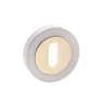 Status Key Escutcheon on Round Rose Satin Nickel/Polished Brass