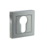 Status Euro Escutcheon on S4 Square Rose Polished Chrome
