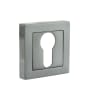 Status Euro Escutcheon on S4 Square Rose Satin Chrome
