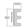 Stormguard EPDM 'E' Profile Draught Excluder Strip White 10m