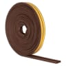 Stormguard EPDM 'P' Profile Draught Excluder Strip Brown 10m