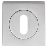 Serozzetta Square Keyhole Escutcheon 51 x 8mm Satin Chrome