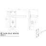 Serozzetta Dieci Lever on Bathroom Backplate Satin Nickel