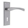 Serozzetta Venti Lever on Lock Backplate Polished Nickel