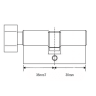 UAP Trade Euro 5-Pin Cylinder & Thumb Turn 35T/35 Lacquered Nickel 70mm